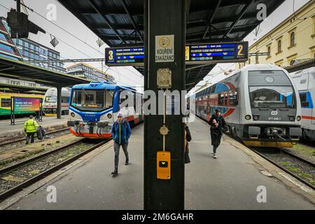 Prag, Tschechische Republik. 04. Januar 2023. Prager Bahnhof Masaryk, abgebildet am 4. Januar 2023, in Prag, Tschechische Republik. Kredit: VIT Simanek/CTK Photo/Alamy Live News Stockfoto