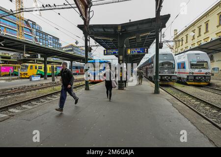 Prag, Tschechische Republik. 04. Januar 2023. Prager Bahnhof Masaryk, abgebildet am 4. Januar 2023, in Prag, Tschechische Republik. Kredit: VIT Simanek/CTK Photo/Alamy Live News Stockfoto