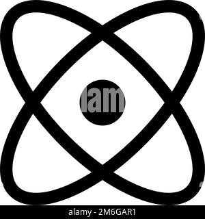 Einfaches atomares Symbol. Element. Bearbeitbarer Vektor. Stock Vektor