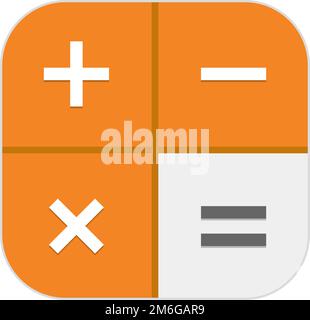 Symbol für Berechnung der flachen Konstruktion. Rechnersymbol. Berechnung. Bearbeitbarer Vektor. Stock Vektor