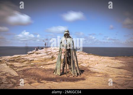 Tintagel - Mai 30 2022: Die legendäre antike Stadt Tintagel in Cornwall, England. Stockfoto