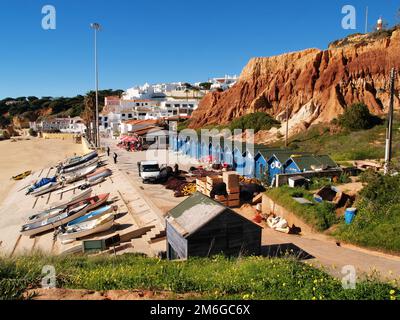 Praia da Oura in Albufeira, Algarve - Portugal Stockfoto