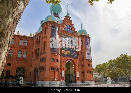 Die historische Stierkampfarena Campo Pequeno in Lissabon, Portugal Stockfoto