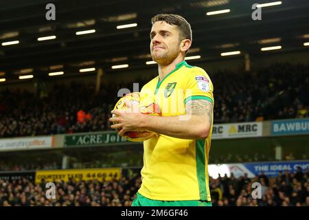 Robbie Brady aus Norwich City - Norwich City V Wolverhampton Wanderers, Sky Bet Championship, Carrow Road, Norwich - 21. Januar 2017. Stockfoto