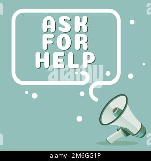 Konzeptionelle Anzeige Fragen Sie nach Hilfe. Geschäftsidee Support-Anfrage erfordert professionelle Beratung Stockfoto