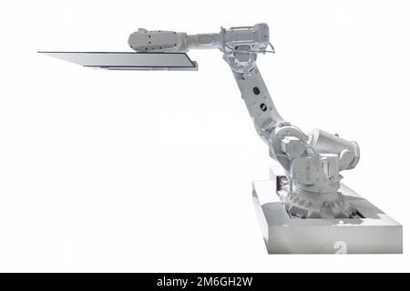 Roboterarm isoliert Stockfoto
