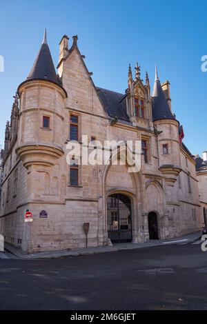 HÃ HÃ Sens - mittelalterliches Participulier (private Villa) in Marais - - Paris, Frankreich - architektonische Elemente einer Burg Stockfoto