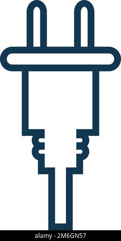 Symbol für Steckdose und Stecker. Adapter. Bearbeitbarer Vektor. Stock Vektor