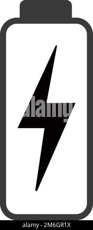 Aufkleber mit Symbol für niedrigen Akkustand für mobiles Konzept und Webdesign mit Hinweis auf niedrigen Akkustand Stock Vektor