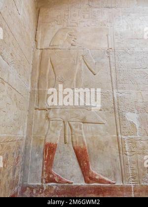 alten Ägypten Hieroglyphen auf dem Stein geschnitzt Stockfoto