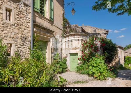 Allee in Oppede-le-Vieux, Vaucluse, Provence Alpes Cote dAzur, Frankreich Stockfoto