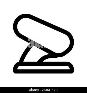 Symbollinie für Locher isoliert auf weißem Hintergrund. Schwarzer, flacher Klassiker mit modernem Umriss. Lineares Symbol und bearbeitbare Kontur. Einfach und Pixel Stock Vektor