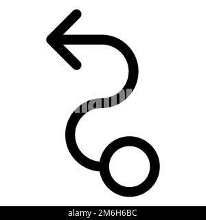 Symbollinie des Strategieplans isoliert auf weißem Hintergrund. Schwarzer, flacher Klassiker mit modernem Umriss. Lineares Symbol und bearbeitbare Kontur. Einfach und pixelig Stock Vektor