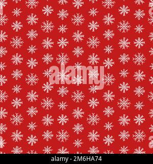 Süßes Schneeflocken-Vektor-Nahtloses Muster Stock Vektor