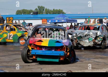 Abbruchderby, Napierville, Provinz Quebec, Kanada Stockfoto