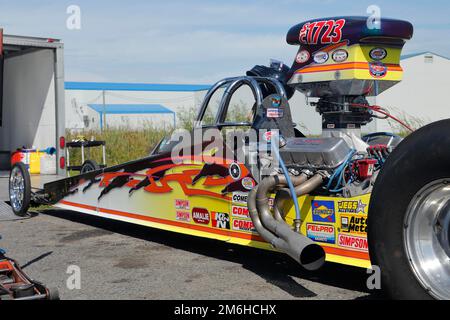 Rennwagen, Nitro-Top-Tanklaster, Napierville, Provinz Quebec, Kanada Stockfoto