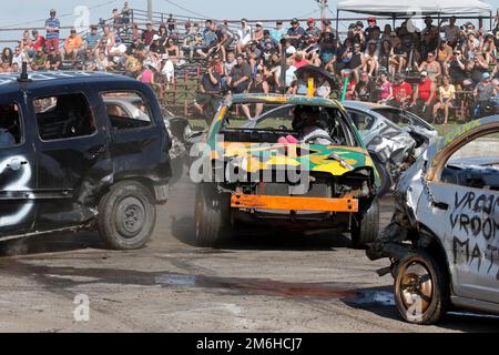 Abbruchderby, Napierville, Provinz Quebec, Kanada Stockfoto