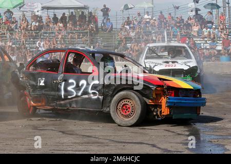 Abbruchderby, Napierville, Provinz Quebec, Kanada Stockfoto