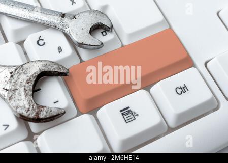 Aktualisierung Reparatur Alter Websites, Verbesserung Von Softwarecodes, Recherche Neuer Programmalternativen, Informationssammlung, Recherche Stockfoto