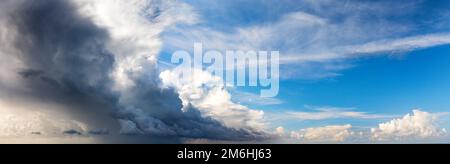 Panorama des Himmels mit Wolken Stockfoto