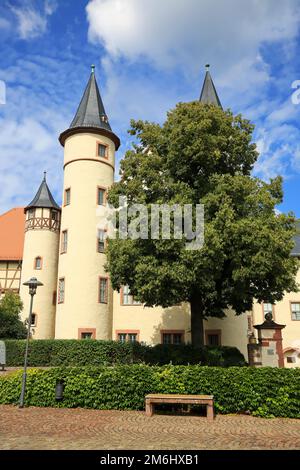 Schloss in Lohr am Main in den Spessart-Bergen Stockfoto