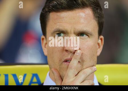 Manager von Wigan Athletic, Gary Caldwell - Norwich City gegen Wigan Athletic, Sky Bet Championship, Carrow Road, Norwich - 13. September 2016. Stockfoto