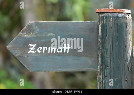 Zermatt in der Schweiz im Kanton Wallis Stockfoto