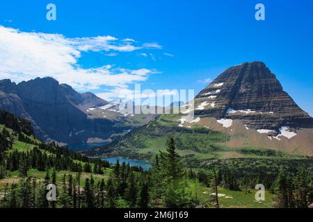 Hidden Lake, Glacier-Nationalpark in Montana Stockfoto