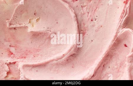 Pink Strawberry hausgemachte Eiscreme-Konsistenz Stockfoto