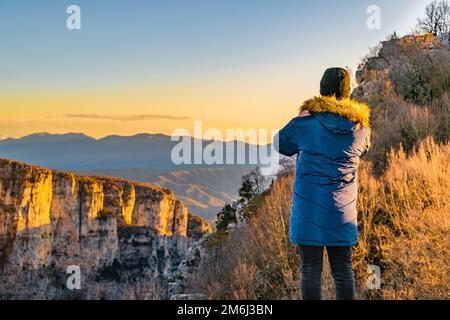 Beloi Aussichtspunkt, Vikos Nationalpark, Griechenland Stockfoto