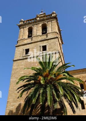 Historische Kirche Villanueva de la Serena, Extremadura - Spanien Stockfoto