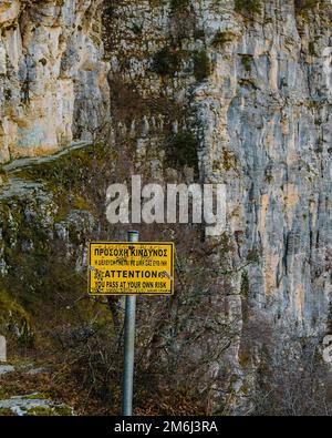 Beloi Aussichtspunkt, Vikos Nationalpark, Griechenland Stockfoto