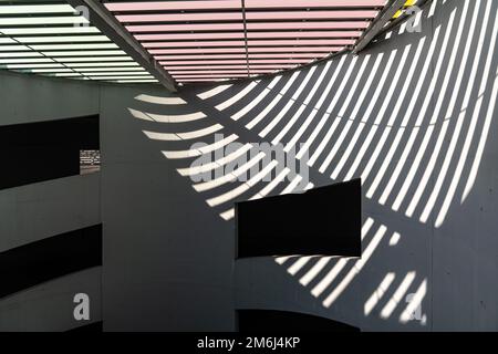 Parkhaus auf der Frankfurter Messe Stockfoto