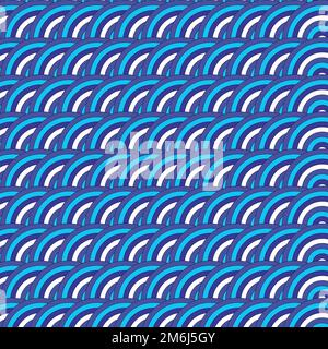 Muster in Blau- und Weißtönen für Design, Porzellan, Porzellanwaren, Keramikfliesen, Decke, Struktur, Wand und Stoff, Vektordarstellung Stock Vektor