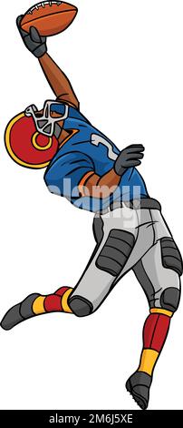 American Football Cartoon Colored Clipart Stock Vektor