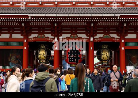 Tokio Straßen 'Asakusa Sensoji Temple Area' Stockfoto