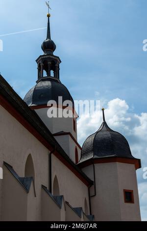 Kirche St. Egidien in Colditz, im Bezirk Leipzig, Sachsen, an einem Sommertag Stockfoto