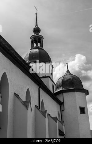 Kirche St. Egidien in Colditz, im Bezirk Leipzig, Sachsen, an einem Sommertag Stockfoto