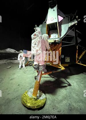 Erste Mondlandung mit dem apollo 11 Mann auf dem Mond 1963 Stockfoto