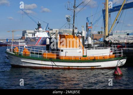 Rettungskreuzer Hindenburg in Kiel Stockfoto