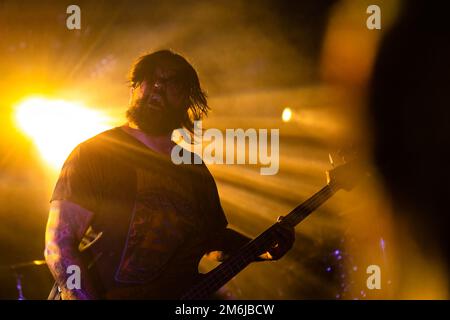 Bergen, Norwegen. 22., 2022. Oktober. Die amerikanische Metallband Irist spielt ein Live-Konzert im Kulturhuset in Bergen. (Foto: Gonzales Photo - Jarle H. Moe). Stockfoto