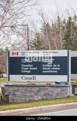 Das Canadian Coast Guard College befindet sich in Sydney Nova Scotia. Das College trainiert Kadetten für den Dienst bei der kanadischen Küstenwache. Stockfoto