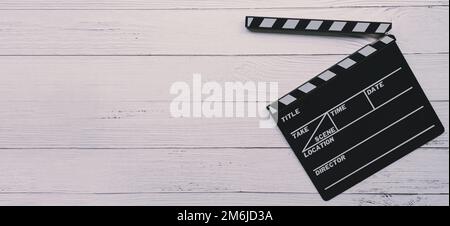 Nahaufnahme eines Vintage Holz Klappbretts. Stockfoto