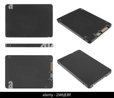 Solid-State-SSD-Laufwerk, isoliert auf weißem Hintergrund Stockfoto