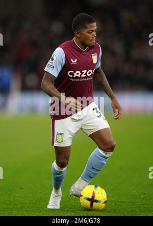 Leon Bailey von Aston Villa während des Premier League-Spiels in Ashton Gate, Birmingham. Bilddatum: Mittwoch, 4. Januar 2023. Stockfoto