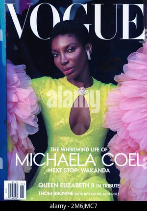 „Vogue“-Magazin, Ausgabe November 2022, Anzeige, USA Stockfoto