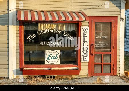 Das Chatterbox Diner auf der Main Street in Northfield, Massachusetts Stockfoto