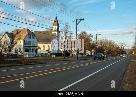 Route 63 (Main Street) Northfield, MA Stockfoto