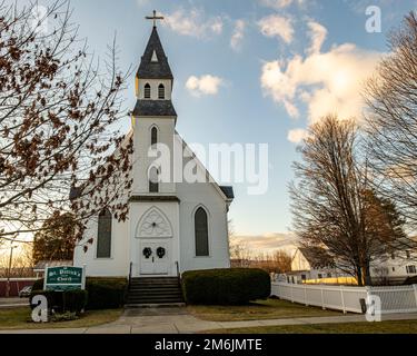 St. Patrick's Church auf der Main Street in Northfield, Massachusetts Stockfoto