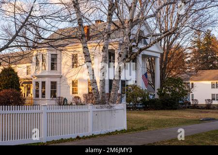 Haus auf der Main Street in Northfield, Massachusetts Stockfoto